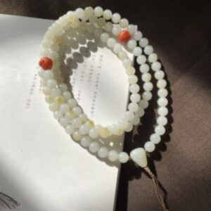 108 Buddha Single-seed Nephrite Bead Necklace