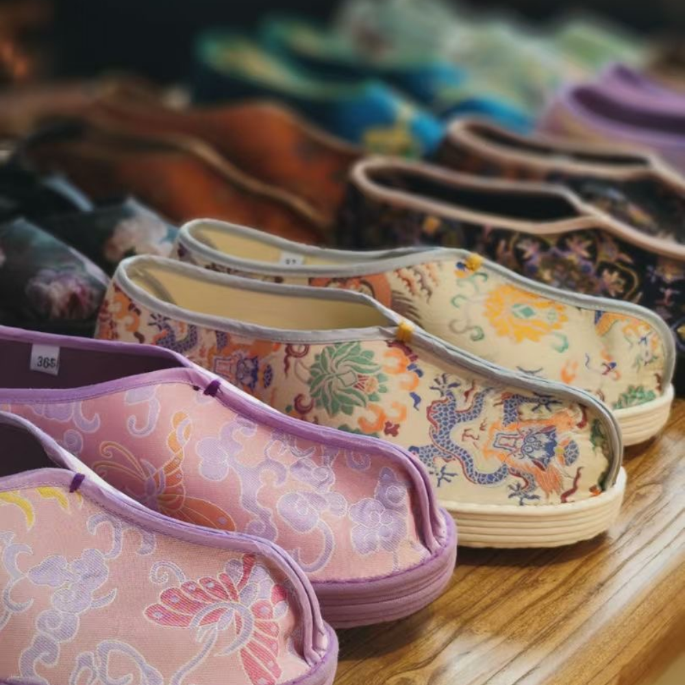 “Elysian Walkers” Thousand-Layer Sole Silk Shoes - Image 2