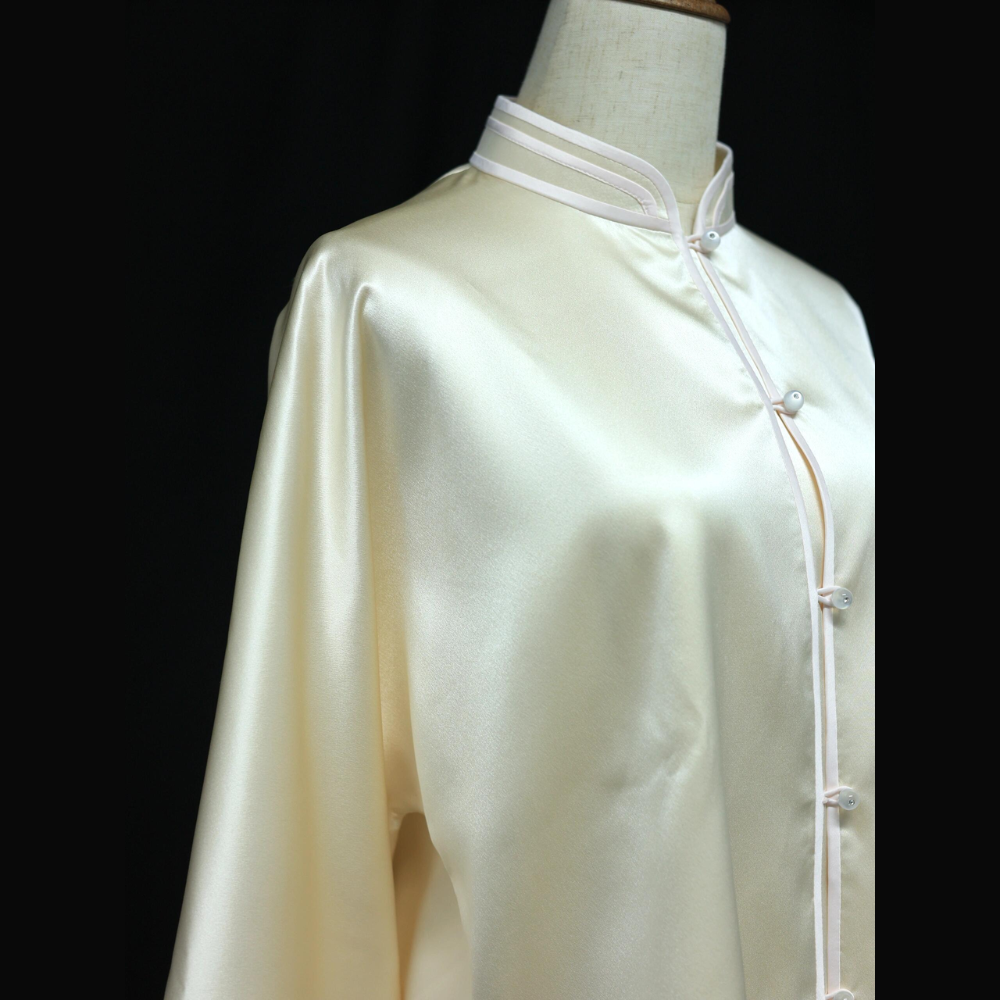 “Ethereal Elegance” Handcrafted Embroidery Silk Dress - Image 4