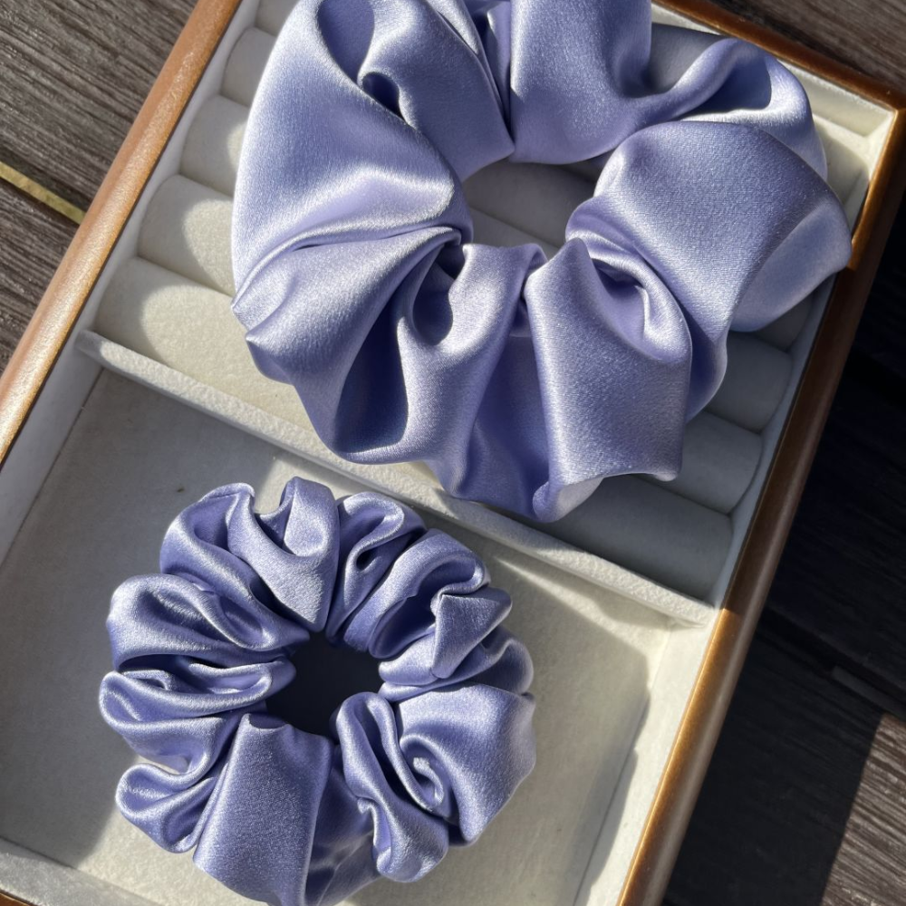 Healthy hair! Luxury Silk Hair Scrunchie Set – 6cm & 4cm - Image 12