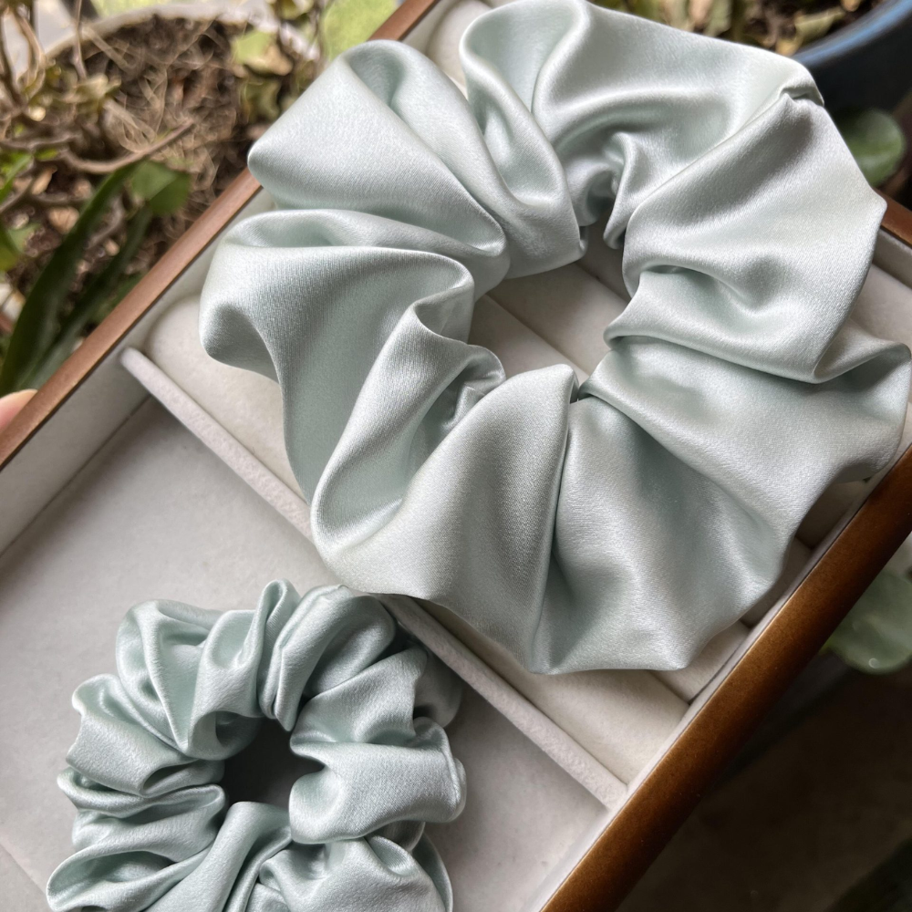 Healthy hair! Luxury Silk Hair Scrunchie Set – 6cm & 4cm - Image 10
