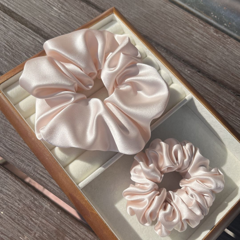 Healthy hair! Luxury Silk Hair Scrunchie Set – 6cm & 4cm - Image 11