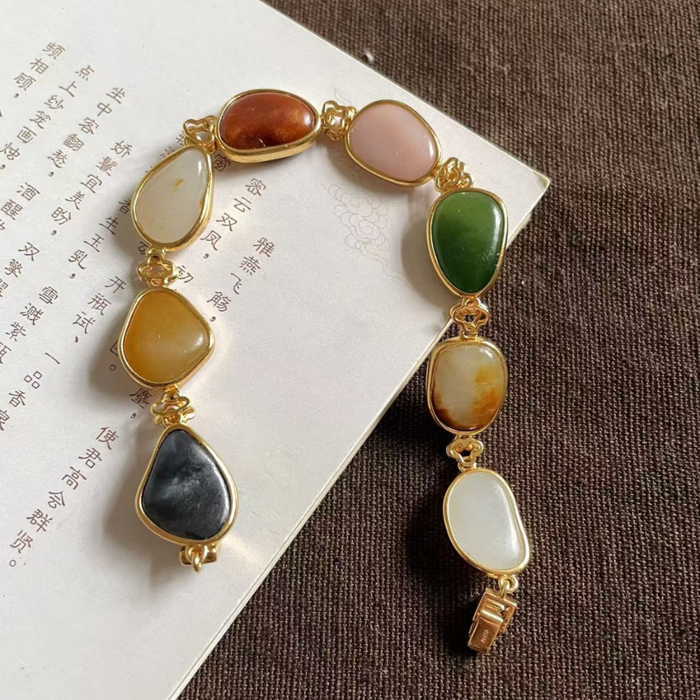 Lonely Stone “Treasure of Colors” Gold Bracelet – 21.7g - Image 4