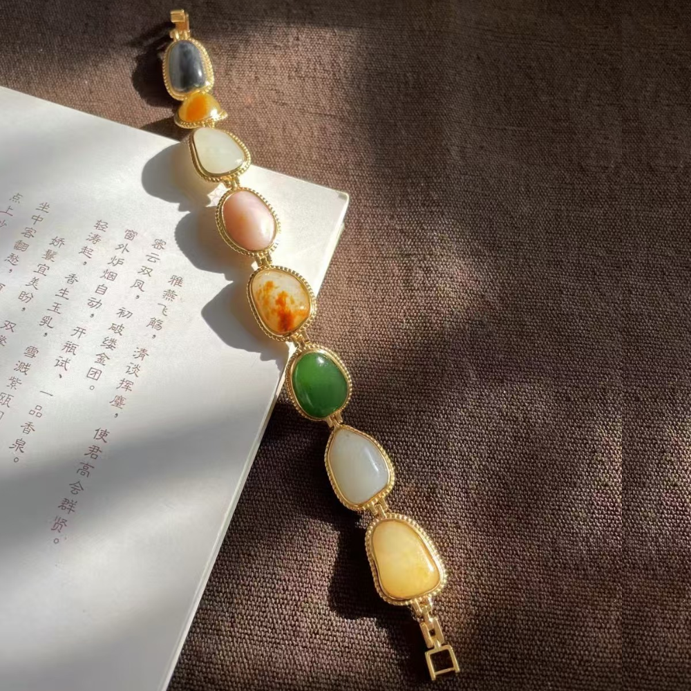 Lonely Stone “Treasure of Colors” Gold Bracelet – 30.5g - Image 2